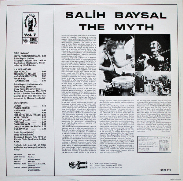 Salih Baysal ~ The Myth (Vinyl) - Djungel & Jazz