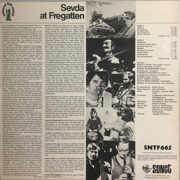 Maffy Falay And Sevda ~ Live At Fregatten (Vinyl) - Djungel & Jazz