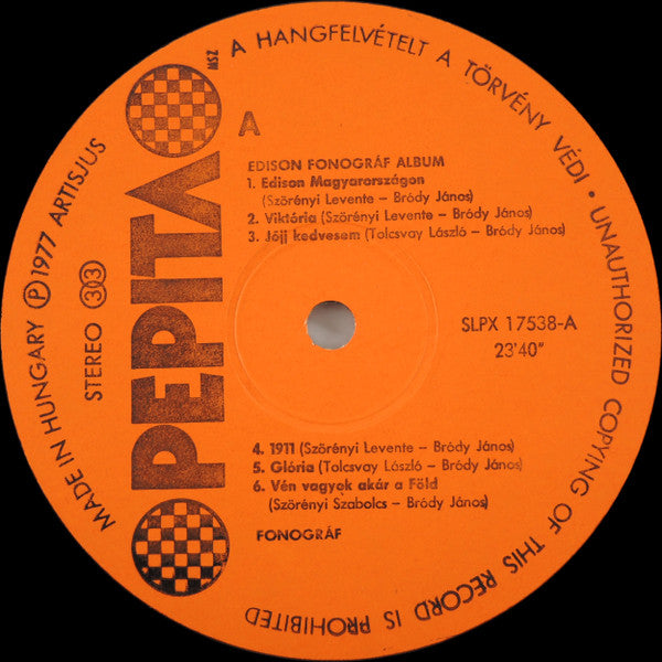 Fonográf ~ Edison Fonográf Album (Vinyl) - Djungel & Jazz