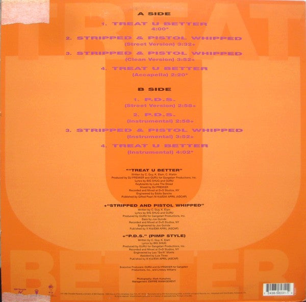 Big Shug : Treat U Better (12")
