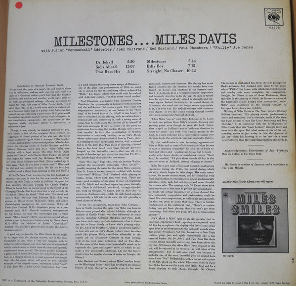 Miles Davis ~ Milestones (Vinyl) - Djungel & Jazz