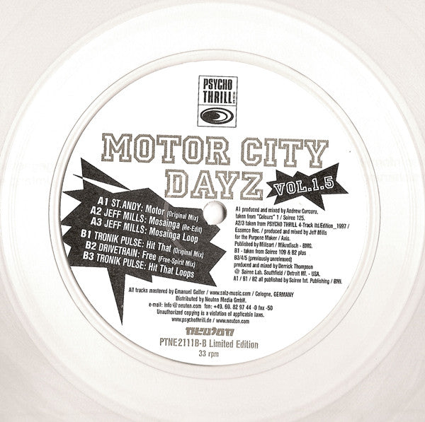 Various : Motor City Dayz Vol. 1.5 (12", Comp, Ltd, Cle)