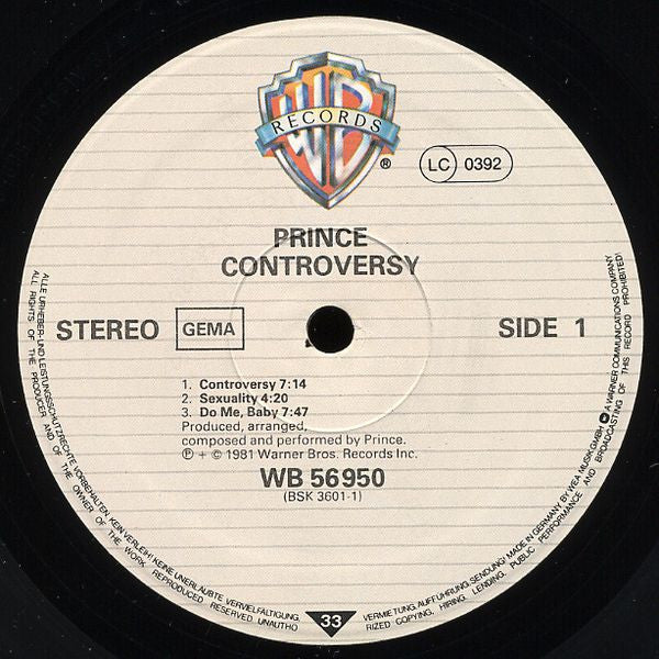 Prince ~ Controversy (Vinyl) - Djungel & Jazz