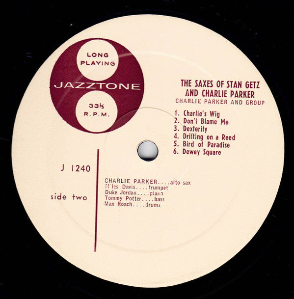 The Stan Getz Quintet* / The Charlie Parker Quintet : The Saxes Of Stan Getz And Charlie Parker (LP, Comp, Mono, RM)