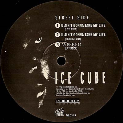 Ice Cube ~ Wicked / U Ain't Gonna Take My Life (Vinyl) - Djungel & Jazz