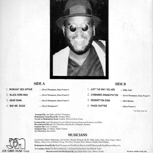 Dean Fraser : Black Horn Man (LP, Album)