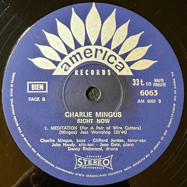 Charles Mingus Featuring John Handy ~ Right Now: Live At The Jazz Workshop (Vinyl) - Djungel & Jazz