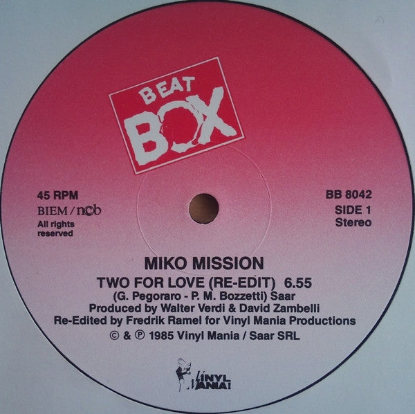 Miko Mission ~ Two For Love (Re-edit) (Vinyl) - Djungel & Jazz