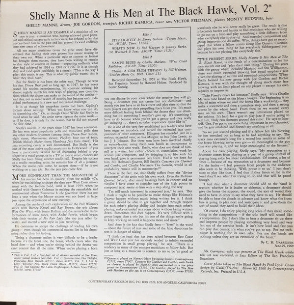 Shelly Manne & His Men ~ At The Black Hawk, Vol. 2 (Vinyl) - Djungel & Jazz