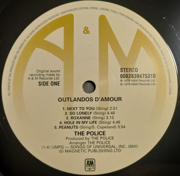 The Police ~ Outlandos D'Amour (Vinyl) - Djungel & Jazz