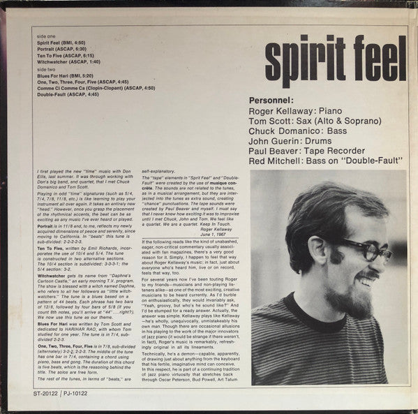 Roger Kellaway Featuring Tom Scott ~ Spirit Feel (Vinyl) - Djungel & Jazz