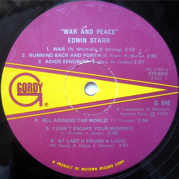 Edwin Starr : War And Peace (LP, Album)