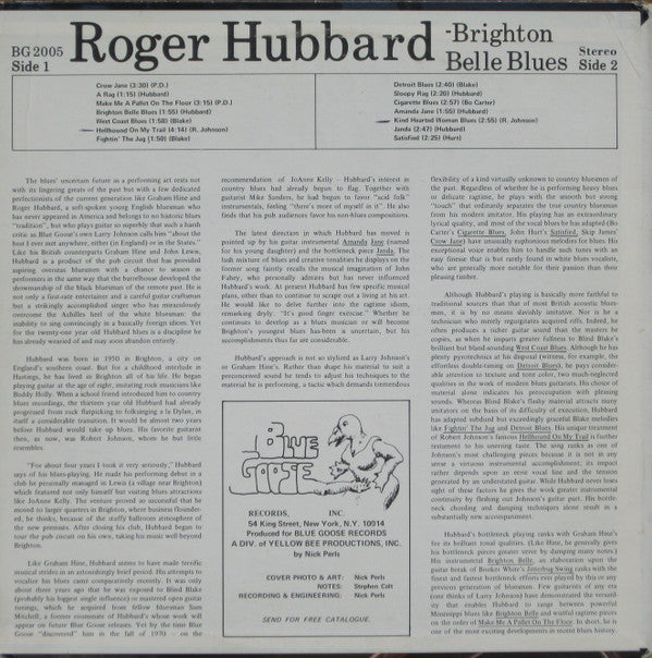 Roger Hubbard ~ Brighton Belle Blues (Vinyl) - Djungel & Jazz