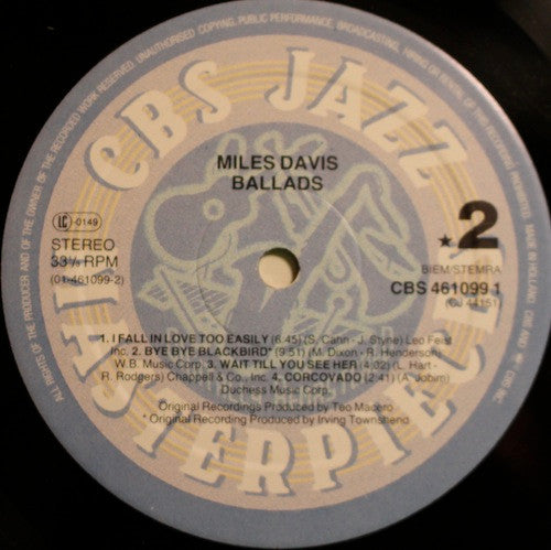 Miles Davis : Ballads (LP, Comp, RM)