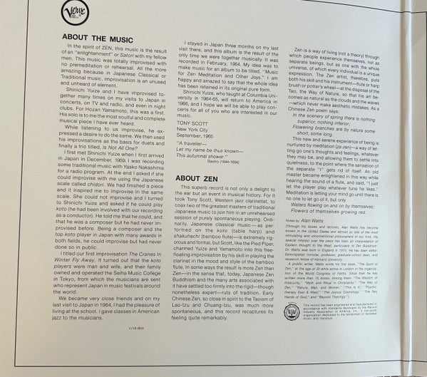 Tony Scott ~ Music For Zen Meditation And Other Joys (Vinyl) - Djungel & Jazz