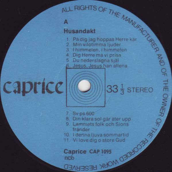 Various ~ Husandakt (Vinyl) - Djungel & Jazz