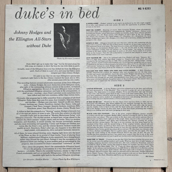 Johnny Hodges : Duke's In Bed (LP, Mono)
