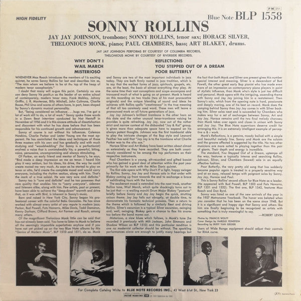 Sonny Rollins : Sonny Rollins Vol. 2 (LP, Album, RE)