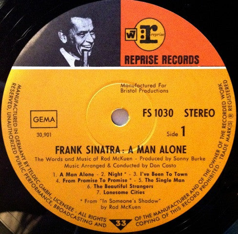 Frank Sinatra ~ A Man Alone (& Other Songs Of Rod McKuen) (Vinyl) - Djungel & Jazz