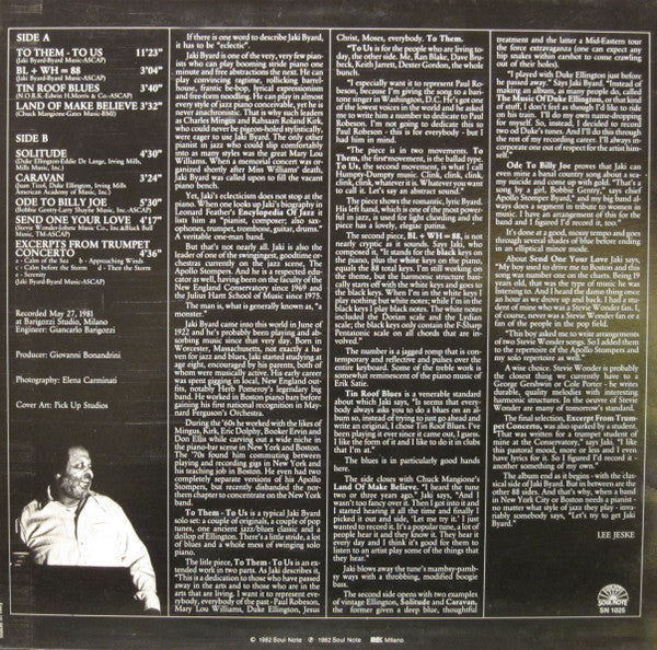 Jaki Byard ~ To Them - To Us (Vinyl) - Djungel & Jazz