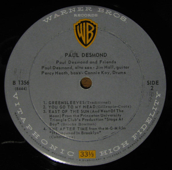 Paul Desmond ~ "First Place Again" Playboy (Vinyl) - Djungel & Jazz