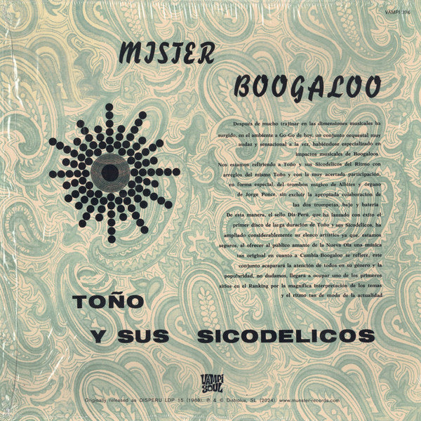 Toño Y Sus Sicodelicos ~ Mister Boogaloo (Vinyl) - Djungel & Jazz