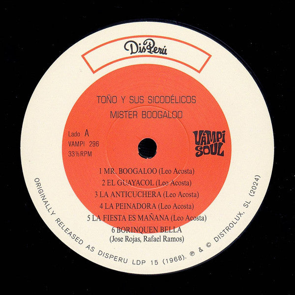 Toño Y Sus Sicodelicos ~ Mister Boogaloo (Vinyl) - Djungel & Jazz