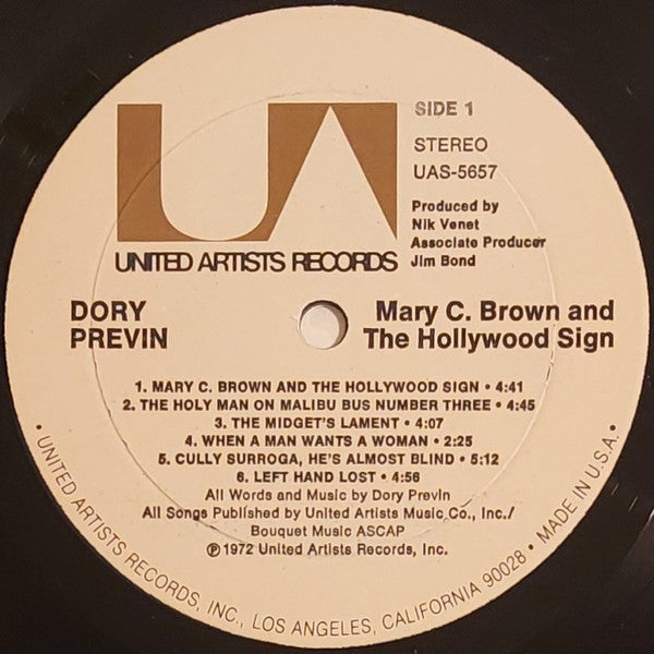 Dory Previn ~ Mary C. Brown And The Hollywood Sign (Vinyl) - Djungel & Jazz