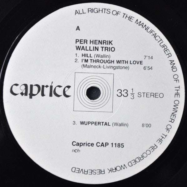 Per Henrik Wallin Trio ~ Per Henrik Wallin Trio (Vinyl) - Djungel & Jazz