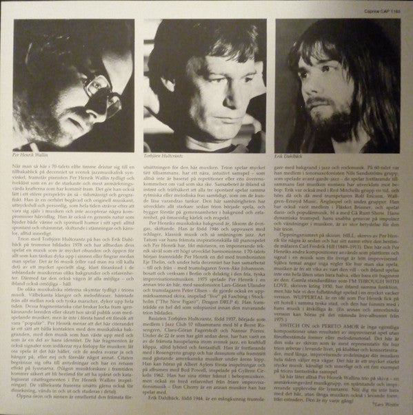 Per Henrik Wallin Trio ~ Per Henrik Wallin Trio (Vinyl) - Djungel & Jazz