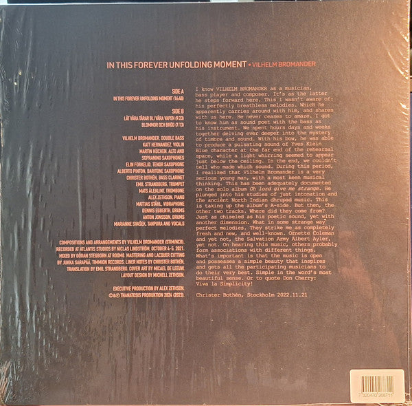 Vilhelm Bromander ~ In This Forever Unfolding Moment (Vinyl) - Djungel & Jazz