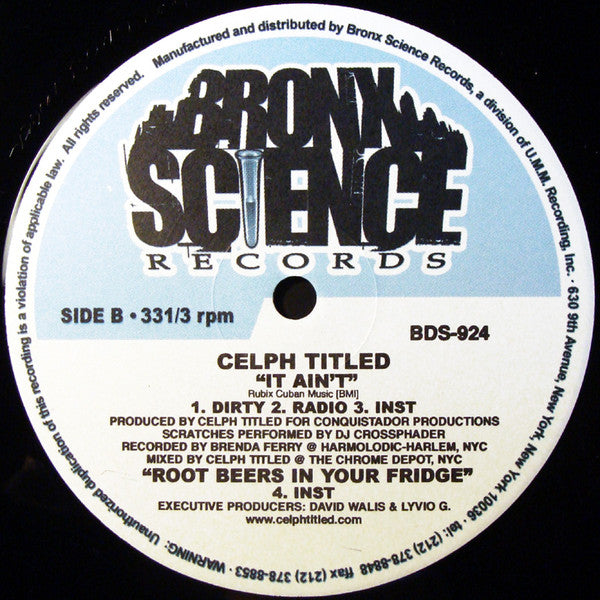 Celph Titled : Right Now (12", Single)