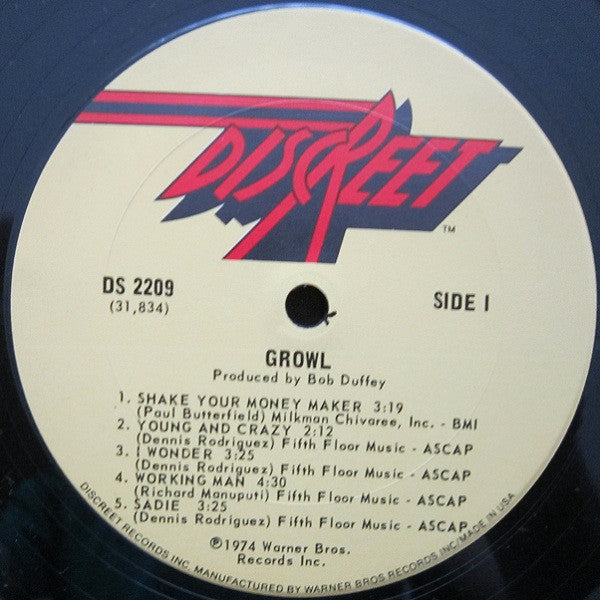 Growl ~ Growl (Vinyl) - Djungel & Jazz