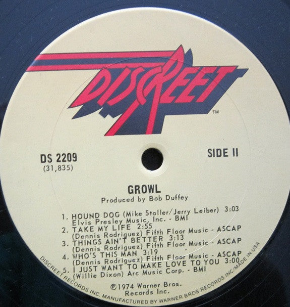 Growl ~ Growl (Vinyl) - Djungel & Jazz