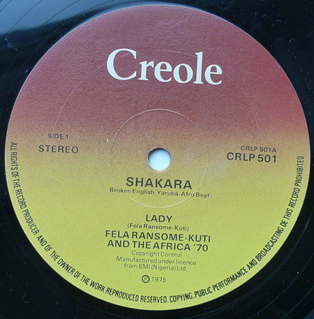 Fela Kuti And Africa 70 : Shakara (LP, Album, RE)