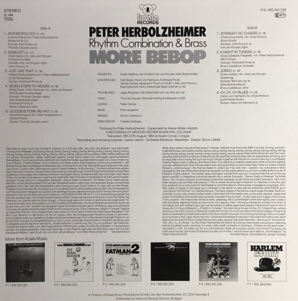 Peter Herbolzheimer Rhythm Combination & Brass ~ More Bebop (Vinyl) - Djungel & Jazz