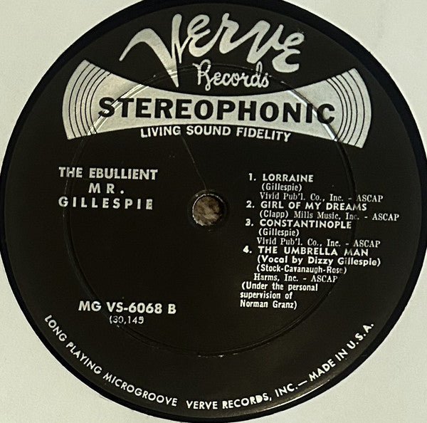 Dizzy Gillespie ~ The Ebullient Mr. Gillespie (Vinyl) - Djungel & Jazz
