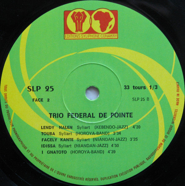Kebendo-Jazz / Horoya Band / Niandan-Jazz De Kissidougou : Trio Federal De Pointe (LP, Comp)
