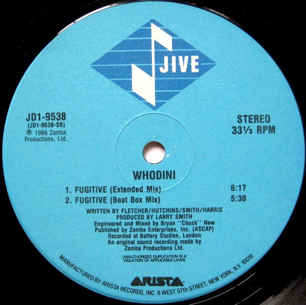 Whodini ~ Growing Up / Fugitive (Vinyl) - Djungel & Jazz