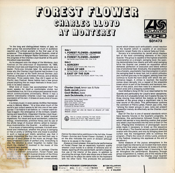 Charles Lloyd : Forest Flower (LP, Album, RE)