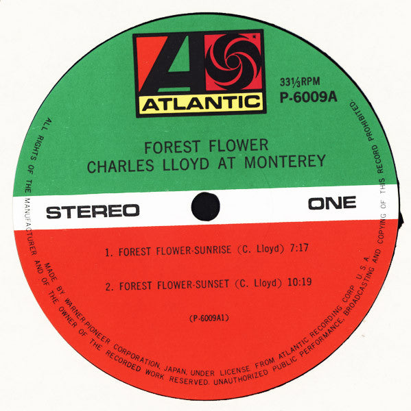 Charles Lloyd : Forest Flower (LP, Album, RE)