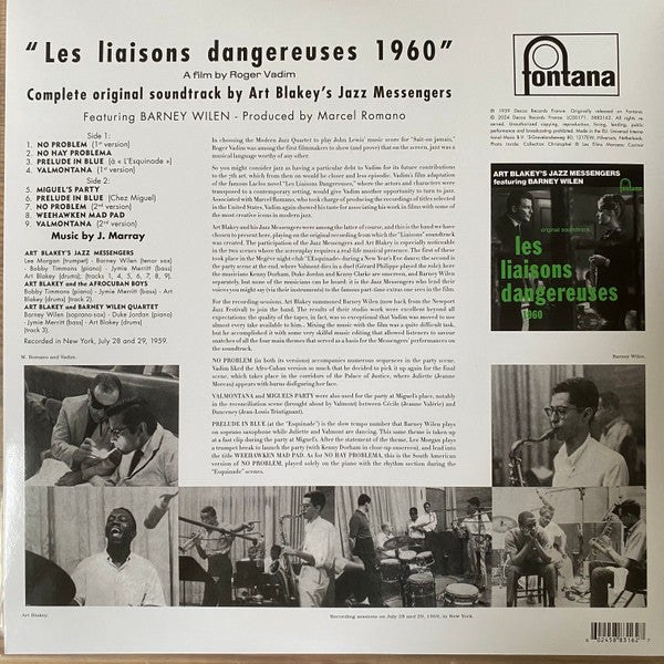 Art Blakey's Jazz Messengers Avec Barney Wilen ~ Les Liaisons Dangereuses 1960 (Vinyl) - Djungel & Jazz