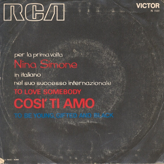 Nina Simone ~ To Love Somebody = Così Ti Amo / To Be Young, Gifted And Black (Vinyl) - Djungel & Jazz