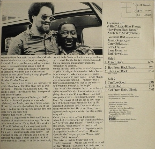 Louisiana Red And His Chicago Blues Friends ~ Boy From Black Bayou - Tribute To Muddy Waters (Vinyl) - Djungel & Jazz