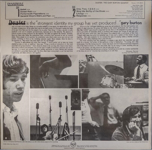 The Gary Burton Quartet ~ Duster (Vinyl) - Djungel & Jazz