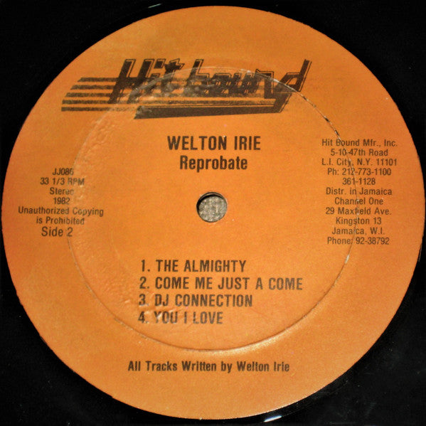 Welton Irie : Reprobate (LP)