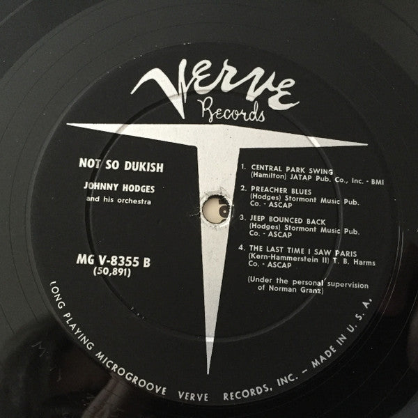 Johnny Hodges And His Orchestra : Not So Dukish (LP, Album)
