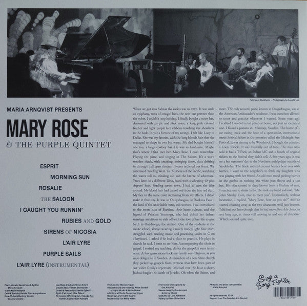 Maria Arnqvist : Maria Arnqvist Presents Mary Rose And The Purple Quintet (LP, Album, Ltd)