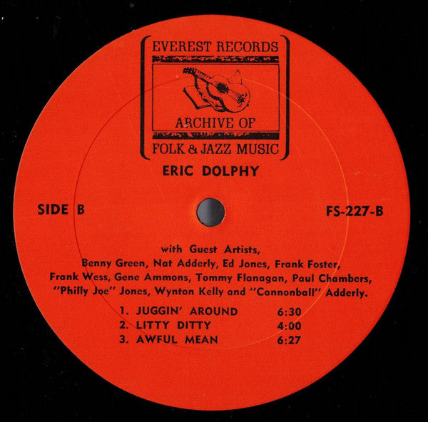 Eric Dolphy Guest Artist "Cannonball" Adderly ~ Eric Dolphy (Vinyl) - Djungel & Jazz