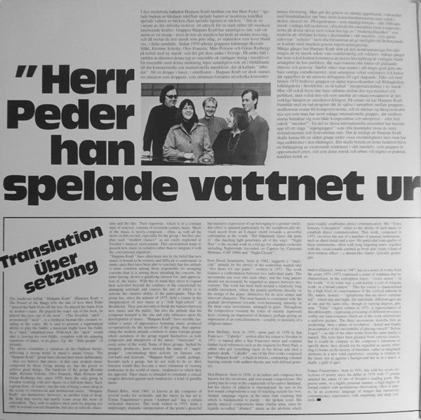 Harpans Kraft . Hanson* / Mellnäs* / Sandström* / Börtz* / Eliasson* : Harpans Kraft (LP, Album)